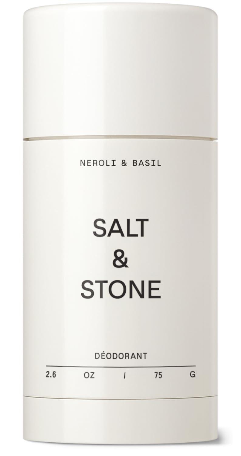 Salt & Stone Aluminum Free Deodorant | Extra Strength 48 Hour Protection for Women & Men | Made with Seaweed Extracts, Niacinamide & Prebiotics | Santal & Vetiver