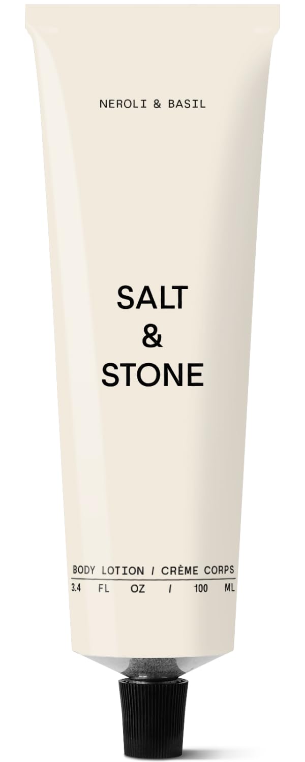 Salt & Stone Body Lotion for Women & Men | Neroli & Basil | Hydrates, Nourishes & Softens Skin | Restores Dry Skin | Fast-Absorbing | Cruelty-Free & Vegan | 3.4 fl oz