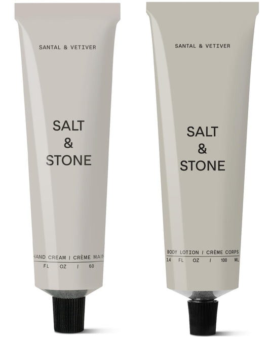 Salt & Stone Body Lotion + Hand Cream Bundle | Santal & Vetiver