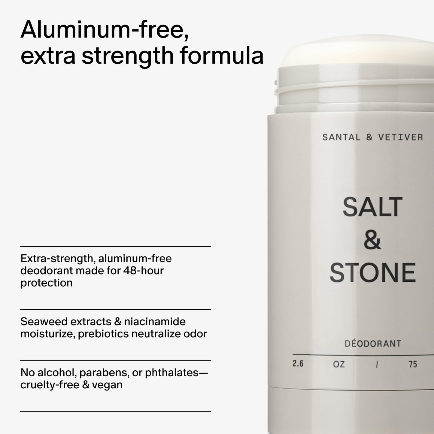 Salt & Stone Signature Scent Duo Set | 48 Hour Aluminum-Free Deodorant & Hydrating Body Mist | Skincare-Infused Deodorant & Body Spray | Santal & Vetiver