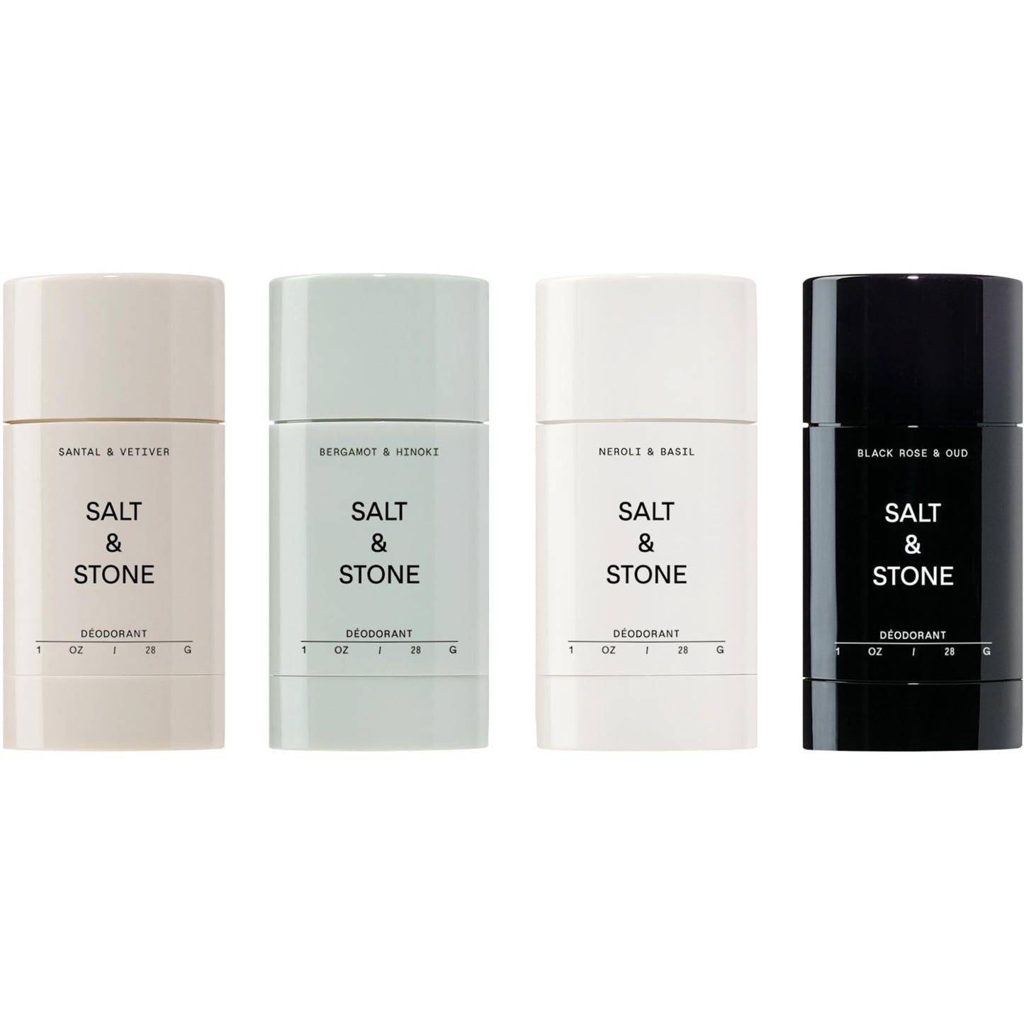 Salt & Stone Aluminum Free Deodorant | Extra Strength 48 Hour Protection for Women & Men | Made with Seaweed Extracts, Niacinamide & Prebiotics | Santal & Vetiver