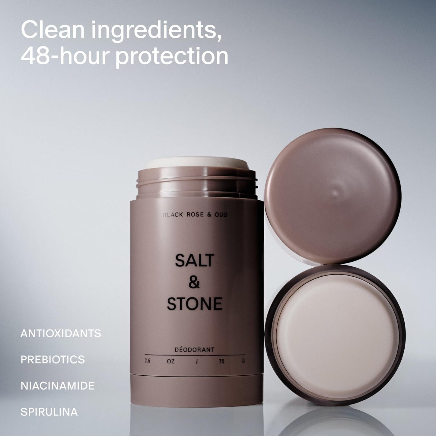 Salt & Stone Deodorant + Body Lotion | Black Rose & Oud