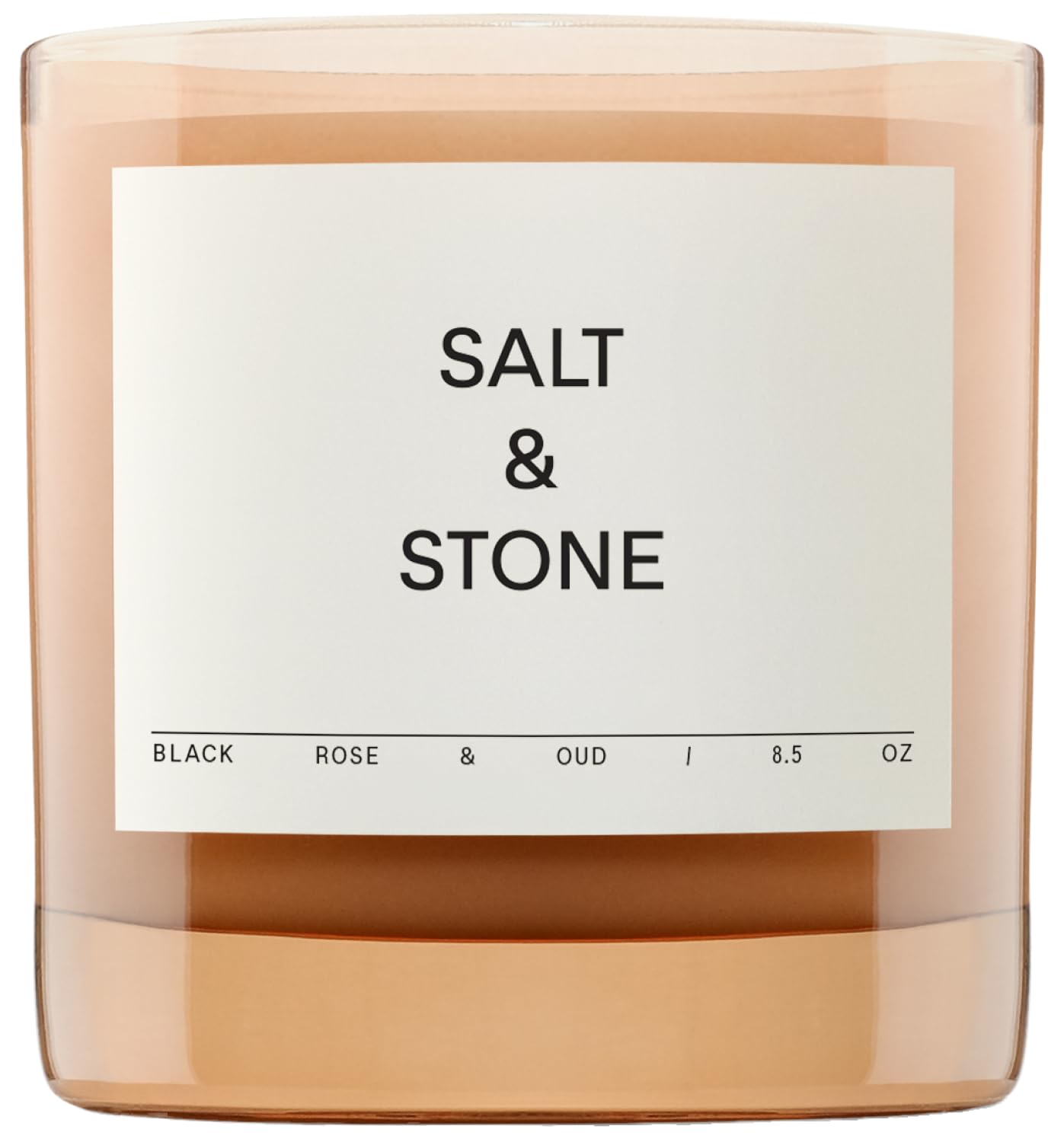 Salt & Stone Scented Candle for Women & Men | Coconut & Soy Blend Wax | Hand-Poured, Aromatic & Fragrant | 100% Cotton Wick | Long-Lasting 50 Hour Burn Time | Santal & Vetiver 8.5 oz